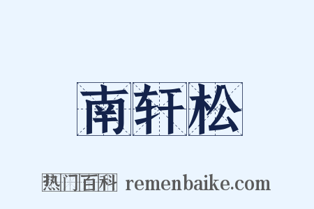 南轩松是什么意思的图片